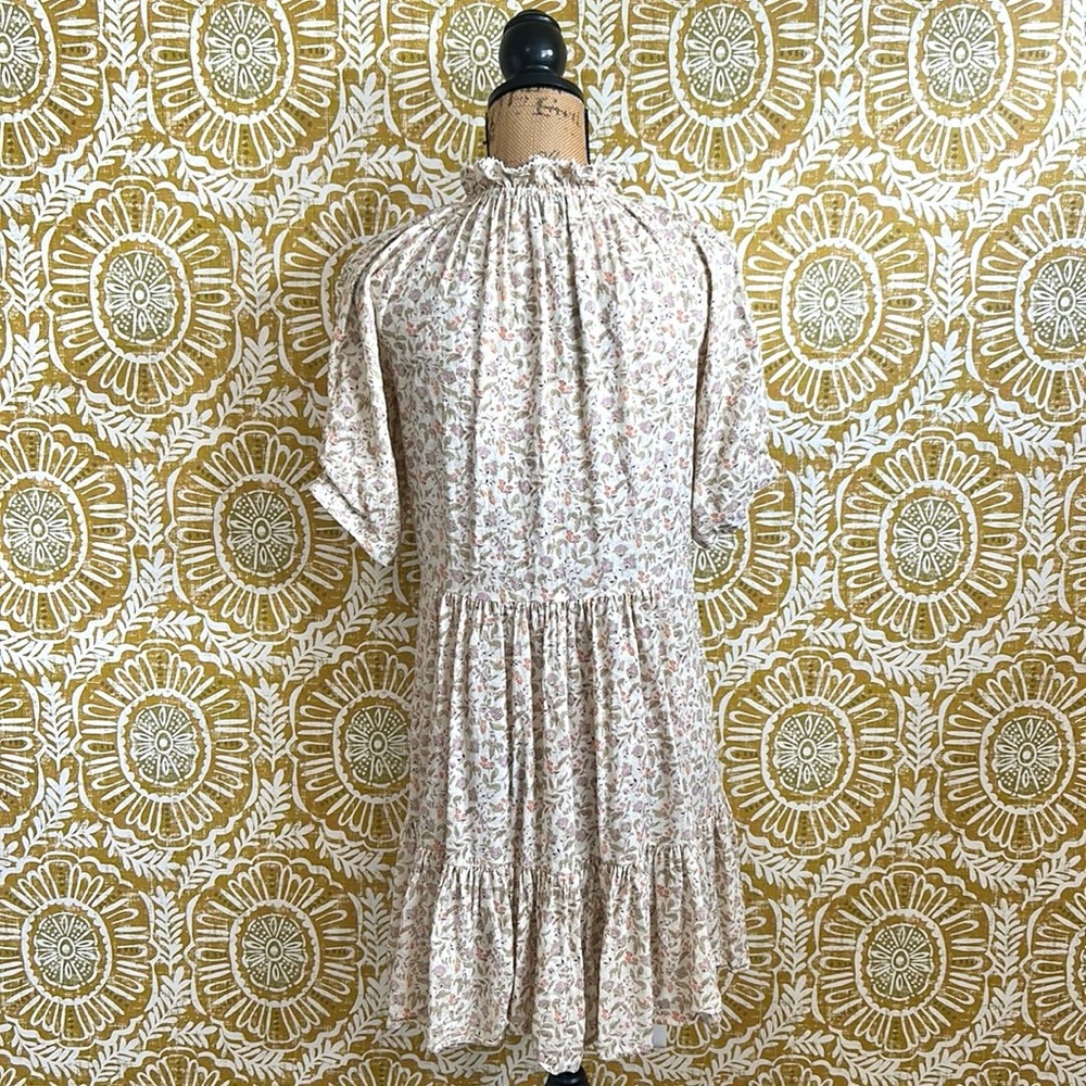 Floral Cream Mini Dress - Picture 11 of 13